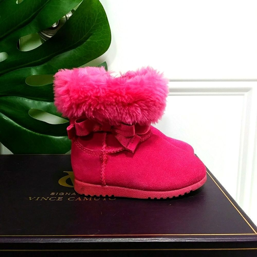 Circo Pink Suede Fur Boots 5 - Picture 3 of 6